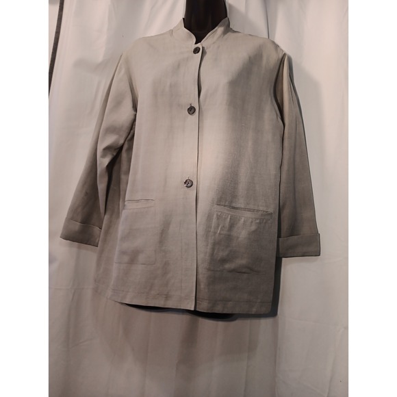 garnet hill Silk &‎ Linen Blazer & Wide Leg Pull On  Pants 8 Petite - Picture 4 of 15